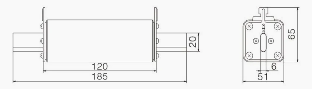 Solar Photovoltaic Fuse 160A 400A Solar Fuse Base PV System DC1500V Solar DC PV Fuse Holder and Fuse Gpv