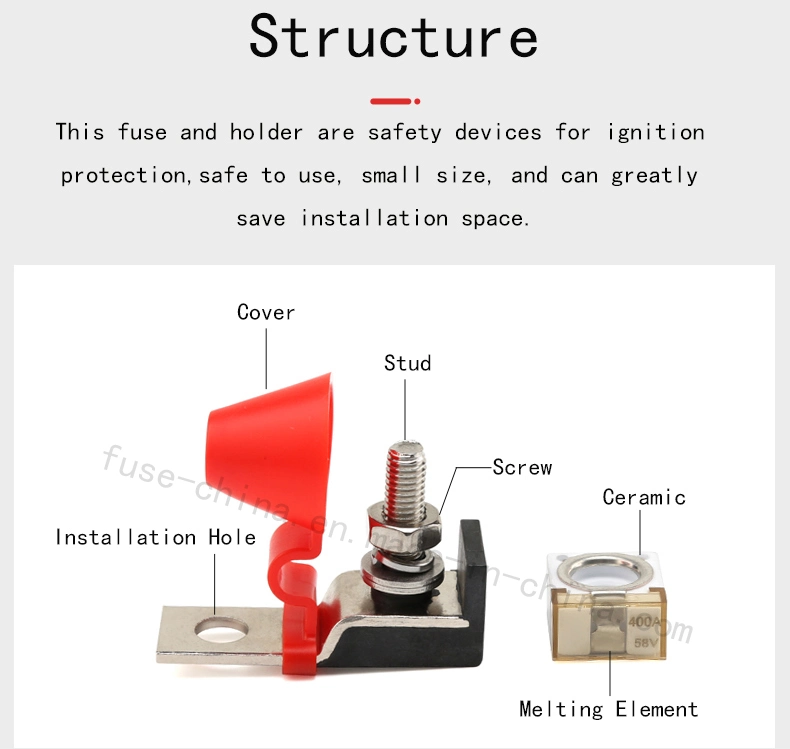 High Current Fast Acting Battery Clamp Fuse Replace to Littelfuse CF 58V Series