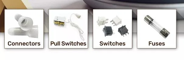 Cylindrical PVC Base Mounted Electronic Current Fuse Holder