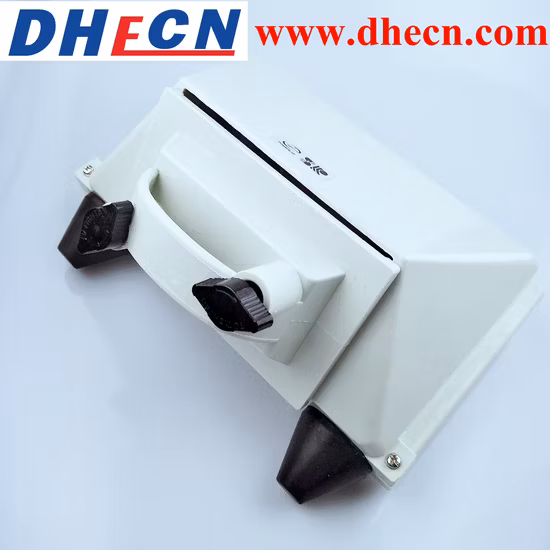  Dhr-400 모델, 내부에 컷아웃 및 매칭 베이스가 있는 퓨즈, 퓨즈 100A, 200A, 400A. 정격 전압: 415V a.  C. 정격 스위칭 용량: 415V에서 80kA  씨